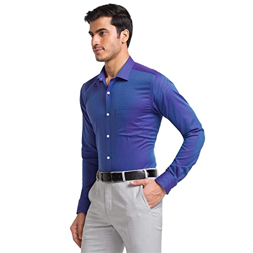 Image of Park Avenue Men's Pure Cotton Print Pattern Slim Fit Cut Away Collar Full Sleeve Casual Shirt