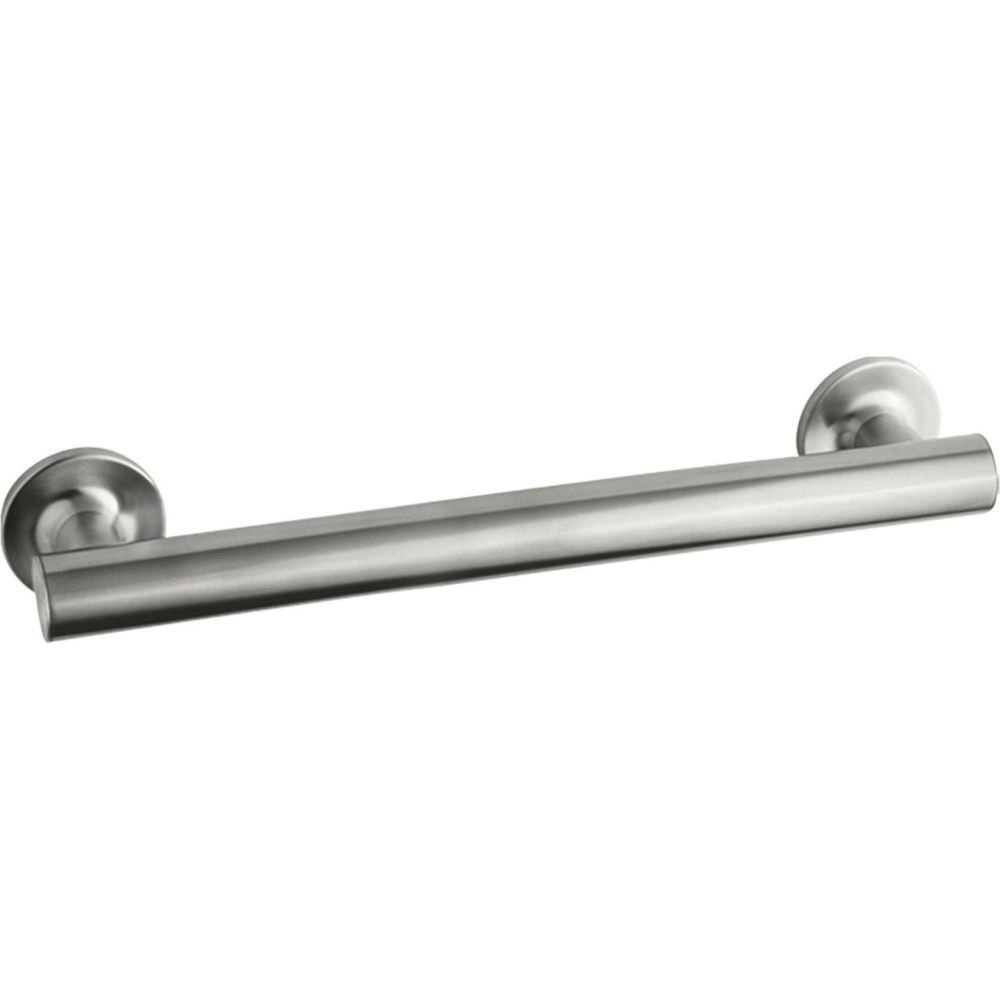 Kohler K-11891-BS Purist 12 Inch Bathroom Grab Bar Brushed Stainless Steel