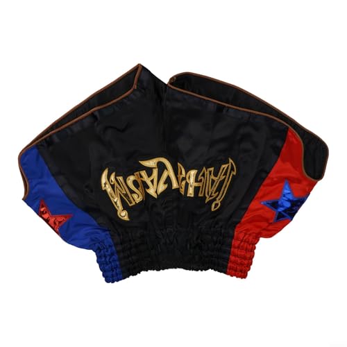 QuivyLivy Anotherboxer Pantalones cortos de poliéster para artes marciales, transpirables, para Muay Thai, Kickboxing, para entrenamiento de boxeo, unisex, cintura elástica, artes marciales mixtas (S - imagen 9