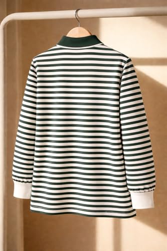 Image of Mack Jonney Men's Premium Black Striped Polo T-Shirt | Long Sleeve Cotton Blend | Casual & Smart Wear-M6752