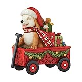 Enesco Jim Shore Country Living Dog in Wagon Figurine, 5.55 H, Multicolor