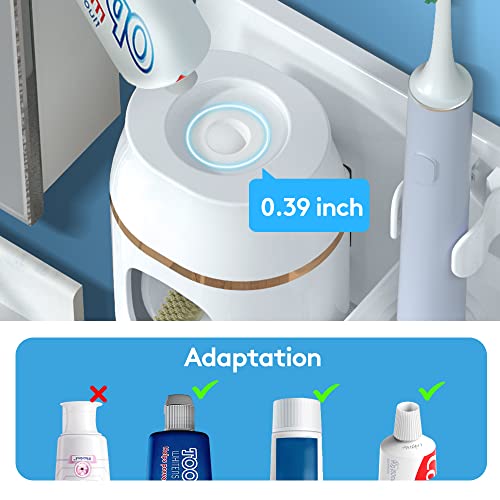 Toothpaste Dispenser, Automatic Toothpaste Dispenser, Space-Saving Toothbrush...
