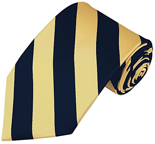 Image of NYFASHION101 Men's Classic Striped Necktie - Premium Woven Two-Tone Tie for Weddings, Graduation, Business & School Colors