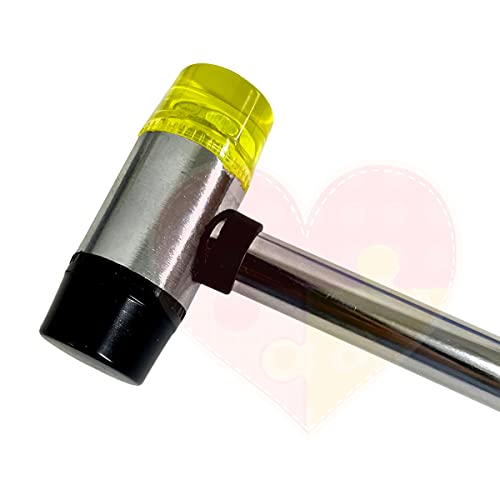 Martelo Martelinho Marreta Ponteira Borracha Ouro Dupla face 25cm