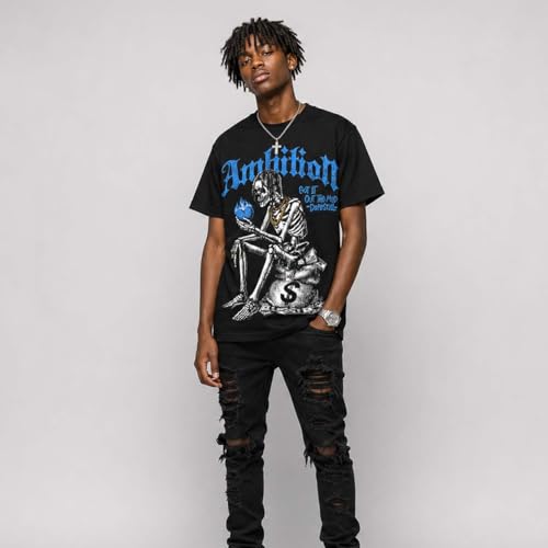 Image of DopeSkill Graphic Tee Streetwear Hip Hop Hypebeast Street Style Unisex T-Shirt Sneaker Colour Matching Shirts Horror Skeleton