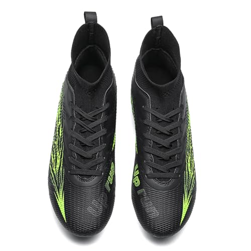 Image of Soccer Cleats for Mens Womens High Tops Lace Up Unisex Football Shoes Indoor Turf Soccer Shoe