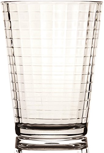 Circleware Clear Heavy Base Juice Drinking Glasses, 7 Ounce, 7 oz. set of 4, Windowpane 4pc