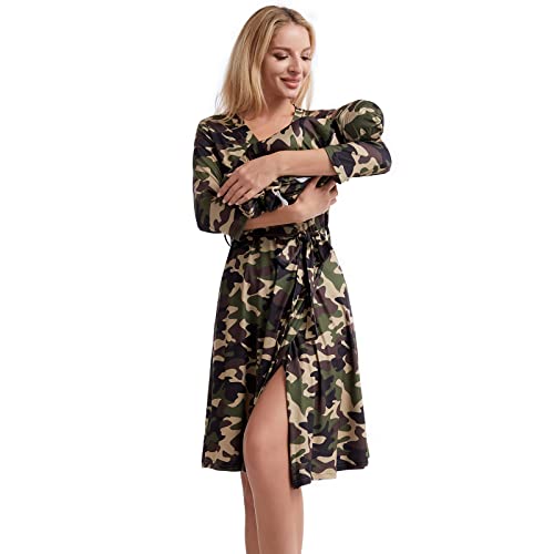 Image of Galabloomer Maternity Robe and Baby Receiving Blanket, Matching Mommy Labor Delivery Robe and Swaddle Set Green