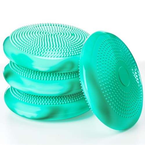 Image of Libima 4 Pcs Wiggle Seat for Kids Inflated Wobble Cushion | 13'' Sensory Flexible Seating for Classroom Elementary, Balance Disc for Student Adults Pet Training Office School Home Chair