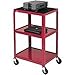 UL Listed AV Cart Electric Capability: None, Finish: Quartz, Size: Adjustable 26 - 42" H
