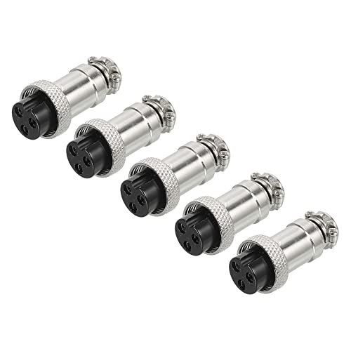 Conector de aviación GX16 3 pines macho 5 unidades miniatura 1