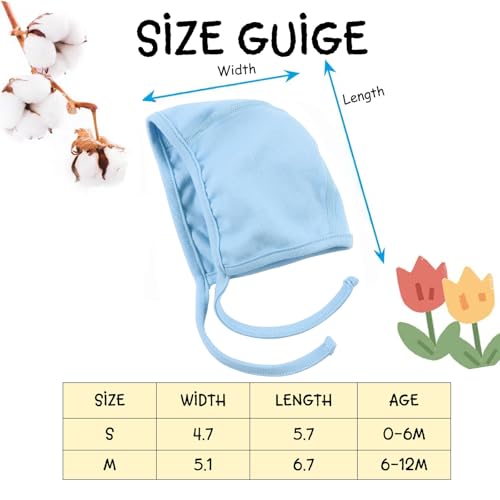 Image of JANGANNSA Newborn Baby Hospital Hat Infant Set Head Cap Lovely Ears Belt Beanie 0-8Months
