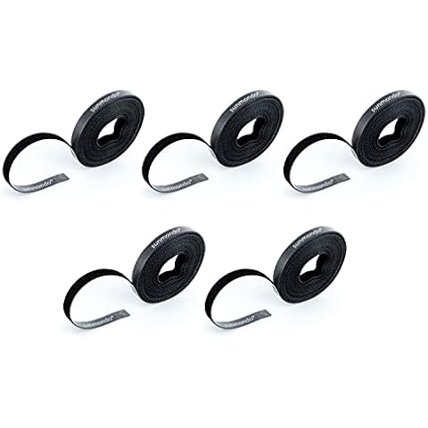 5 Rolls of Velcro Cable Ties Resealable Roll 10 mm x 5 m Cover