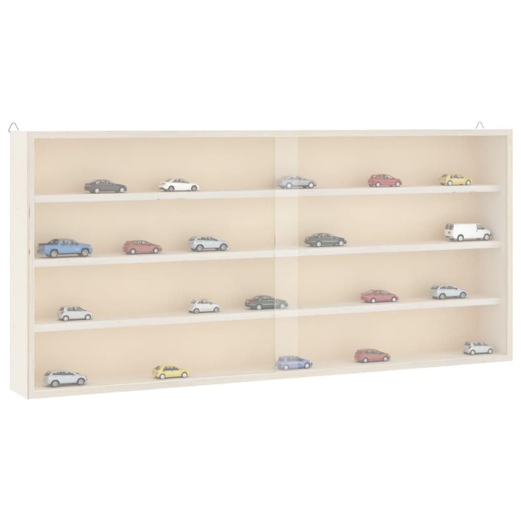 vidaXL Sammlervitrine aus Holz mit Türen 80 x 8,5 x 37 cm