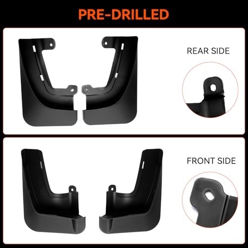 Image of Runmade Upgrade Tesla Model Accessories - Mud Flaps [No Drilling Required] All-Weather Mud Guard Body Kits for Tesla 2022-2025 Model X (2022-2025 Model X)