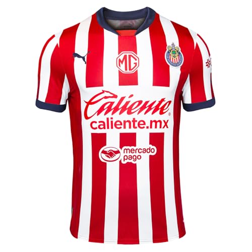 PUMA Mens Chg Replica 24-25 Collared Short Sleeve Home Jersey Casual Comfort Technology - Red - Size XL