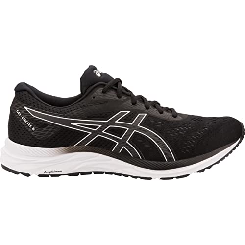 ASICS Men's Gel-Excite 6 Running Shoes, 7.5, Black/White