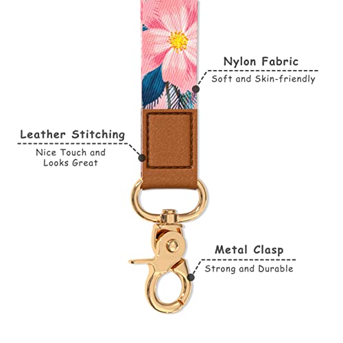 Image of Wrist Lanyard Key Chain, Cute Wristlet Strap Keychain Holder for Women Men Car Keys ID Badges Card Wallet Phone Camera