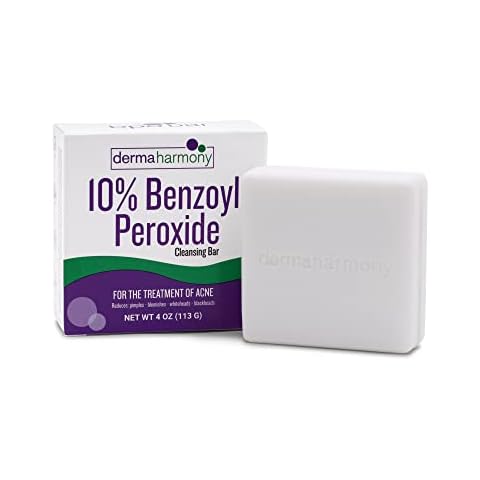 Dermaharmony 10% Benzoyl Peroxide Cleansing Bar for acne (4 oz) Cover