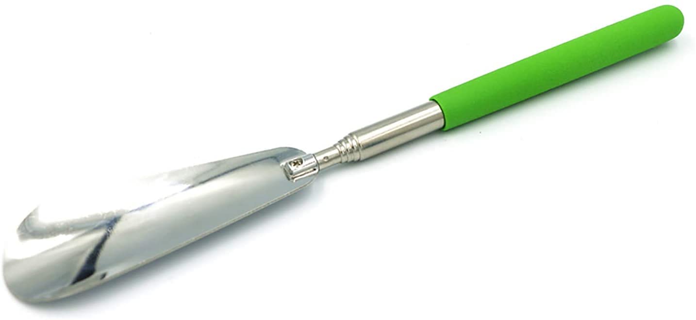 WEKONUMEX Shoe Horns, Adjustable Length Portable Telescopic Shoe Horn 25cm~74cm Lazy Shoe Horn(Green)
