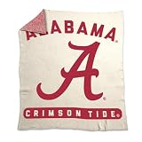 Logo Brands NCAA Alabama Crimson Tide Prime Luxe Dreams Blanket -Ultra-Soft Prime Luxe Dreams Fleece – 60” x 70” – Team Color Logo – Cozy Plush Blanket for Tailgating, Couch, or Game Day