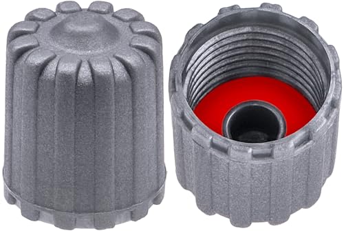 MEAJOO 10PCS TPMS Tire Valve Stem Caps Plastic Wheel Tire Valve Stem with O-Ring Rubber Seal Universal Tire Valve Stem Covers for Cars SUV Trucks Bikes Motorcycles Bicycles(Gray)