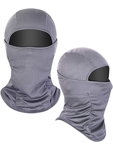 3 Pieces Ski Mask Balaclava Full Face Mask For Men Women Windproof Balaclava Sun Protection Breathable Face Cover (Grey, Black, White, General Size) #TOP3