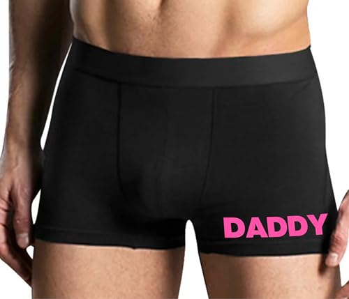 Knaughty Knickers Daddy Black Mens Boxer Brief Adult Fun Design