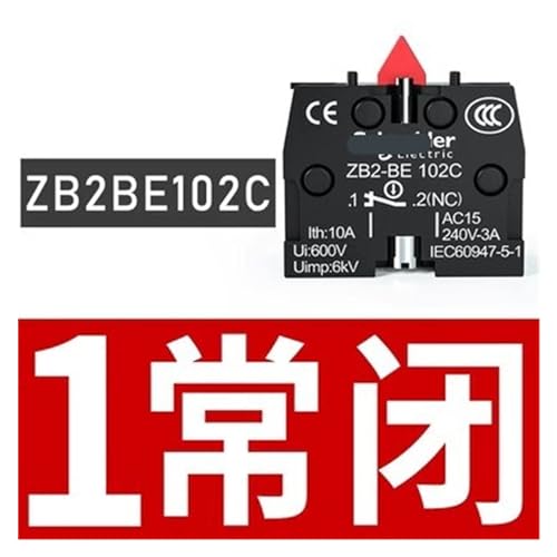 Module ZB2BE101C normalement ouvert et contact ZB2BE102C fermé