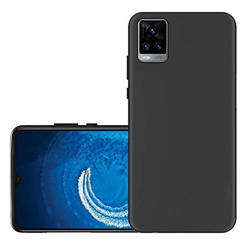 Image of FITSMART Shockproof Silicon Matte Tpu With Camera Protection Flexible Back Cover Case For Vivo V20 (V2025), Black
