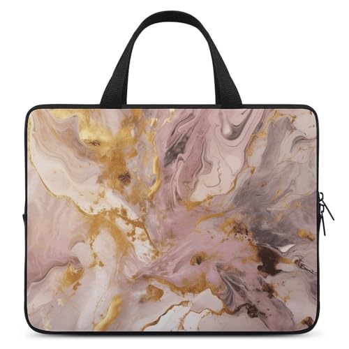 Bolsa de hombro para laptop 15 pulgadas rojo y beige miniatura 1