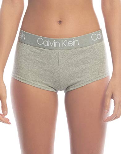 Calvin Klein Women's Body Cotton Boyshort, Grey Heather, L