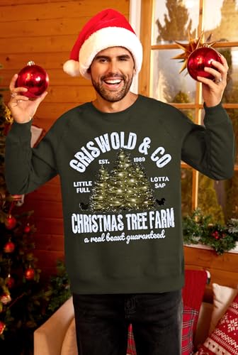 Arvilhill Mens Fleece Christmas Raglan Sweatshirt Retro Classic Funny Graphic Pullover (S-XXL)3