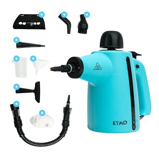 Kymo Handstoomreiniger Plus - Reinigingsmachine - Stoomapparaat Vloer/Bank/Badkamer/Keuken - Handstomer - Stoomreiniger badkamer - Vlekkenreiniger - Diverse opzetstukken