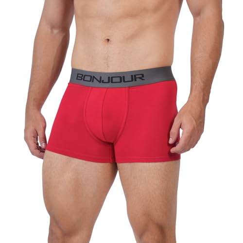 Image of Bonjour Men's Cotton Comfort Trunk - Soft Breathable Everyday Underwear (Pack of 1)