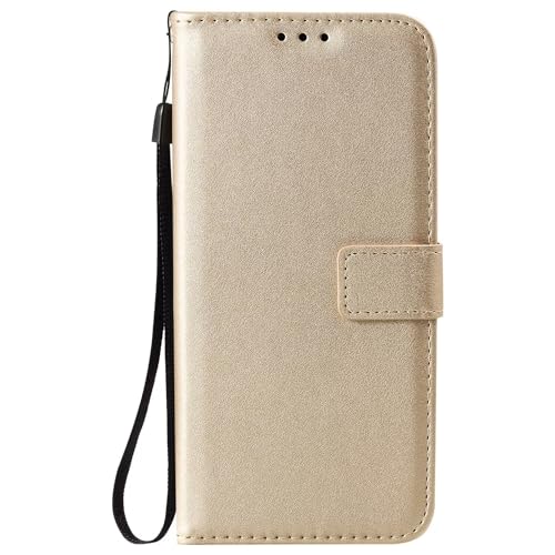 LENGRACE Funda para Samsung Galaxy M40/A60 Funda de Piel con Tapa,Libro PU con Ranura Tarjeta Función Soporte Carcasa para Samsung Galaxy M40/A60-Oro