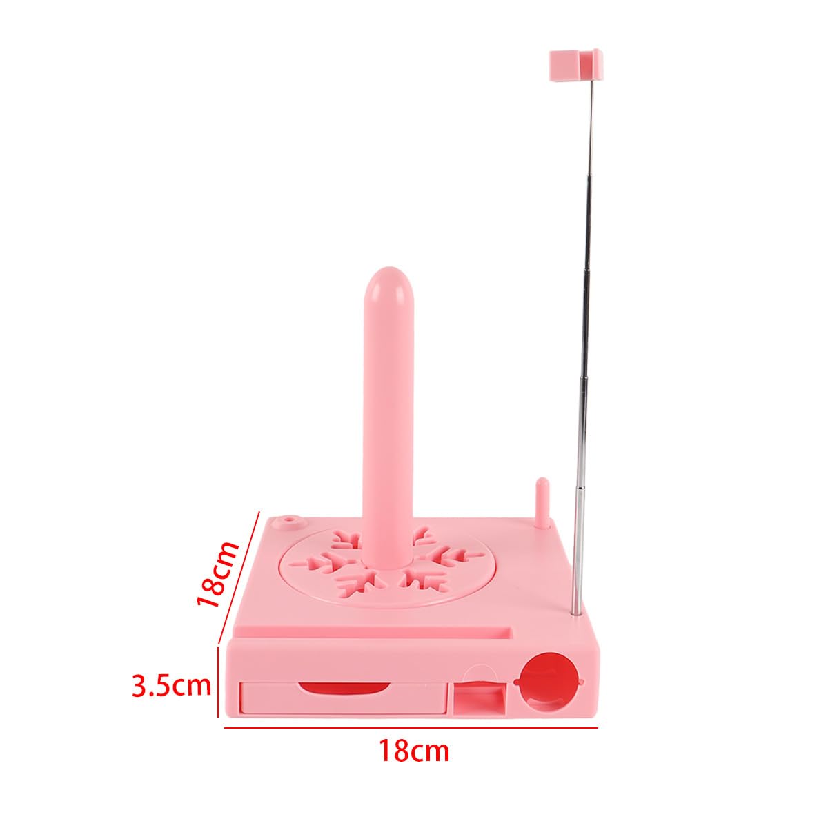 Riven Contenitore multifunzione per bobine di filato, contenitore per uncinetti, forbici, supporto per uncinetto rimovibile, organizer per lavori di bricolage, ideale come regalo (rosa)