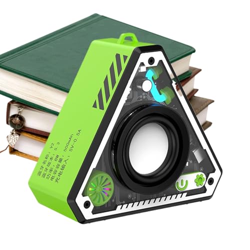 Genérico Altavoces Exteriores | Subwoofer Inalámbrico Portátil,Altavoz Portátil con Amplificador de Graves y Sonido Estéreo Recargable para Playa, Camping y Ducha