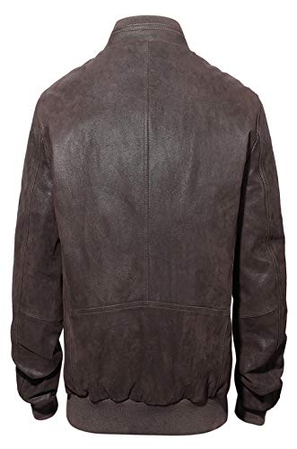 Image of REED EST. 1950 Men's Luxury Suede Leather Baseball Jacket - Premium Soft Suede with Smooth Interior Lining
