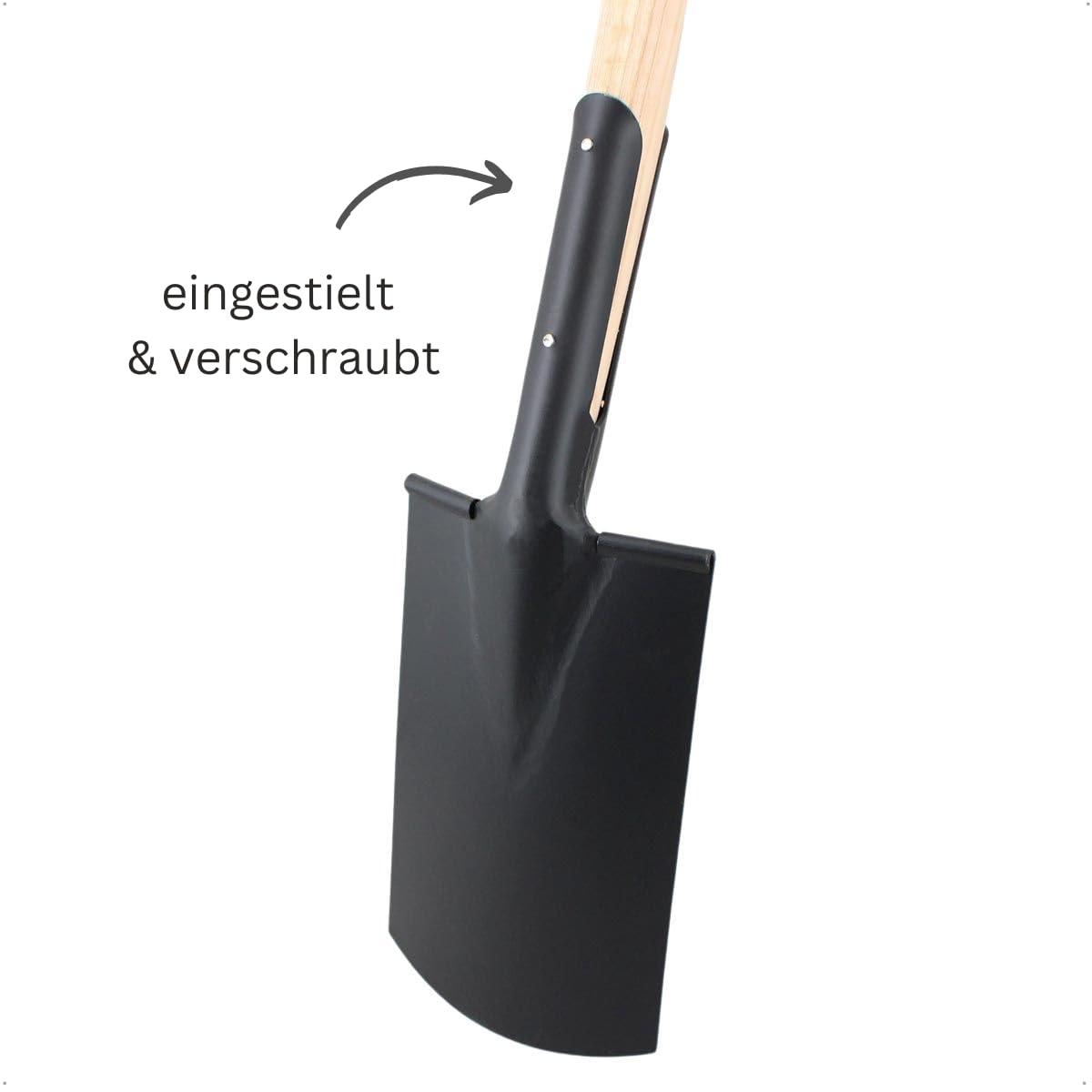 Bauspaten aus Stahl mit T-Stiel 95cm Gartenspaten mit Trittkante