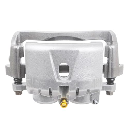 Image of Detroit Axle - Rear Right Brake Caliper for 2001-2006 Chevrolet Silverado GMC Sierra 3500 2007-2010 Silverado Sierra 3500 HD, Passenger Side Disc Brake Caliper with Bracket Replacement