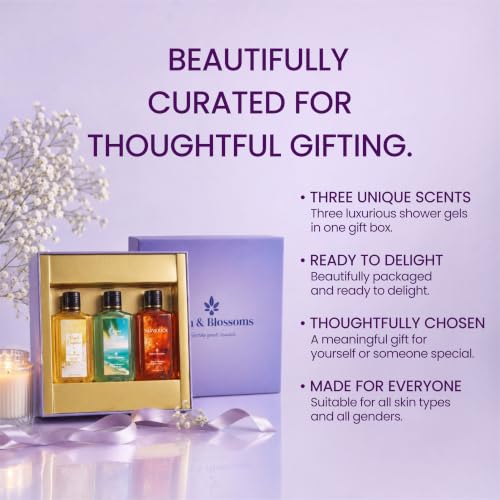 Image of Bath & Blossoms The Complete Trio Set | All Three Signature Shower Gels | Ocean Breeze . Regal Elegance . Maverick | 3 x 100 ml | Aloe Vera & Vitamin E | Vegan & Paraben Free | Premium Body Care