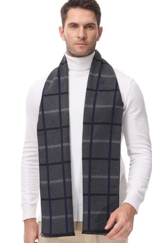 HOYAYO Mens Classic Cashmere Warm Long Winter Scarf