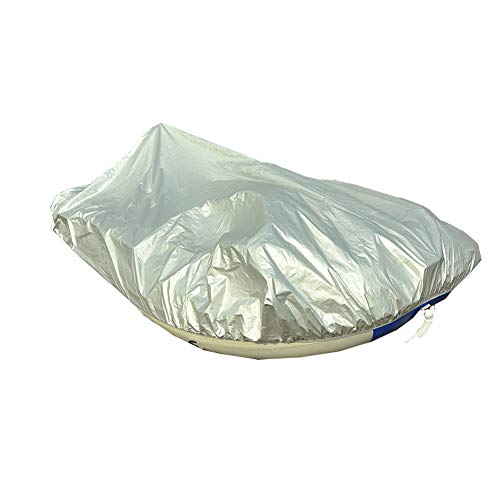 AMGJ Dinghy Boat Cover 420D Oxford Fabric Waterproof UV Resistant Inflatable Boat Storage Cover,Silver,4.0m