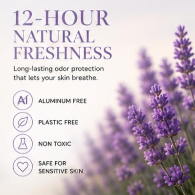 KAMBIO Deodorant Cream 12 Hr Odor Protection French Lavender Travel Size image 2