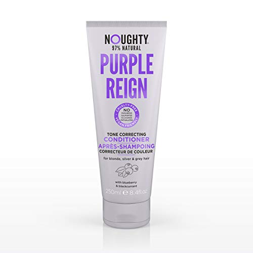 Noughty Purple Reign Après-shampooing correcteur de tonalité 997% naturel sans sulfate pour cheveux blonds, gris ou argentés 250 ml Cover