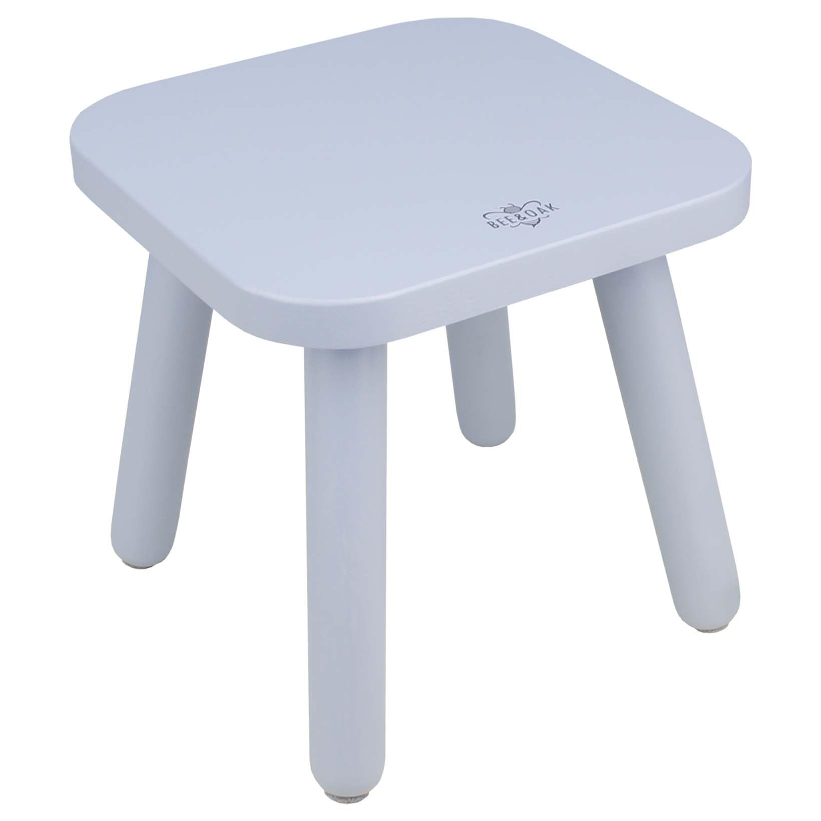 BEE&OAK Wooden Step Stools for Kids and Adults, Solid Rubber Wood Non-Slip Step Foot Stool, Heavy Duty 300 lbs One Step Stool for Bedroom, Bathroom, Kitchen (Pink, 9.25" (D) x 9.25"(W) x 8.86"(H)): BEE&OAK Wooden Step Stool for Adults Kids, Solid Rubberwood Small Wooden Stool for Bedroom, Bathroom, Kitchen, Plant Stand, 9.25 Inches,Square One Step Stool (Blue)