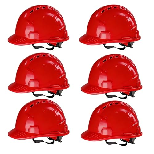 Cascos de seguridad para obras y reformas con suspensión de 4 puntos y trinquete suave