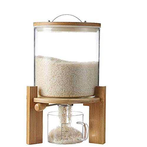 Aprilhp Vorratsbehälter Küche, 5L/8L, Vorratsdosen Luftdicht, Glas Müslispender Reisbehälter Mehlbehälter Lebensmittel Aufbewahrungsbox mit Deckeln, Versiegelt Feuchtigkeitsbeständig 5L Cover
