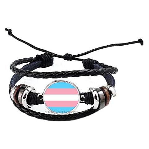 Gxoloa Transgender Pride Bracelet,Transgender Flag,Transgender Jewelry, LGBTQ Bracelet,Pride Jewelry,N186 Cover